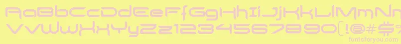 DelogsGoesHiTech Font – Pink Fonts on Yellow Background