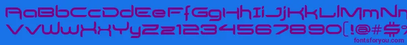 DelogsGoesHiTech Font – Purple Fonts on Blue Background