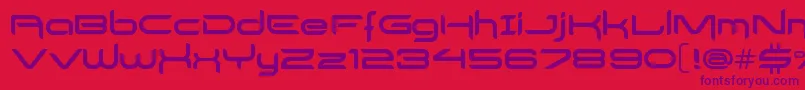 フォントDelogsGoesHiTech – 赤い背景に紫のフォント