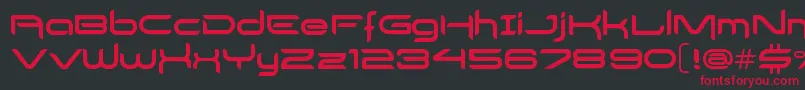 Шрифт DelogsGoesHiTech – красные шрифты на чёрном фоне