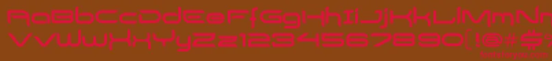 DelogsGoesHiTech Font – Red Fonts on Brown Background