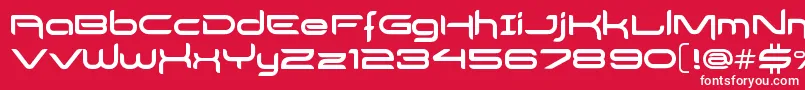 DelogsGoesHiTech Font – White Fonts on Red Background