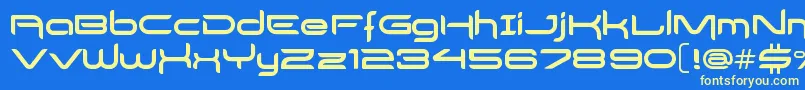 Police DelogsGoesHiTech – polices jaunes sur fond bleu