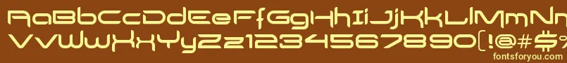 DelogsGoesHiTech Font – Yellow Fonts on Brown Background
