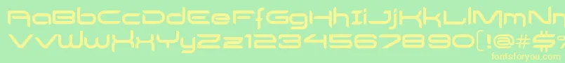 Шрифт DelogsGoesHiTech – жёлтые шрифты на зелёном фоне