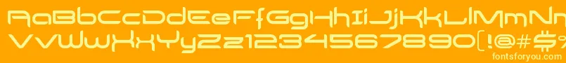 DelogsGoesHiTech Font – Yellow Fonts on Orange Background