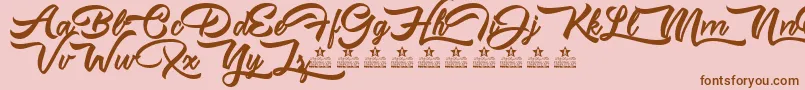 MisstralPersonalUse Font – Brown Fonts on Pink Background