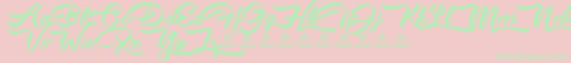 MisstralPersonalUse Font – Green Fonts on Pink Background