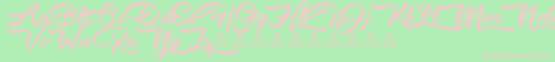 MisstralPersonalUse Font – Pink Fonts on Green Background
