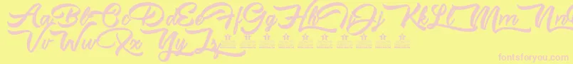 MisstralPersonalUse Font – Pink Fonts on Yellow Background