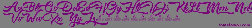 MisstralPersonalUse Font – Purple Fonts on Gray Background