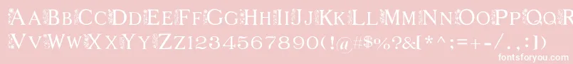 FlowerG Font – White Fonts on Pink Background