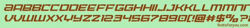 Laserwolfsuperital Font – Brown Fonts on Green Background