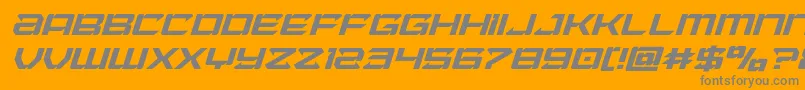 Laserwolfsuperital Font – Gray Fonts on Orange Background