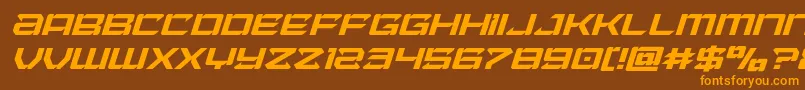 Шрифт Laserwolfsuperital – оранжевые шрифты на коричневом фоне