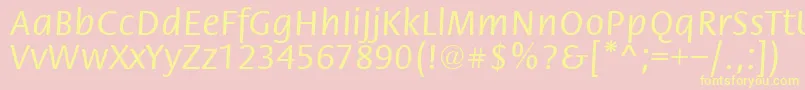 Шрифт Flori – жёлтые шрифты на розовом фоне