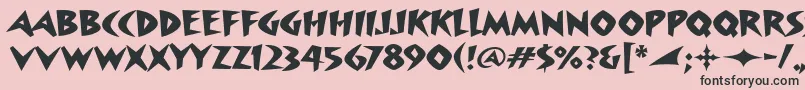 SurfboarditcTt Font – Black Fonts on Pink Background