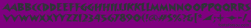 SurfboarditcTt Font – Black Fonts on Purple Background