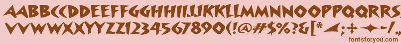 SurfboarditcTt Font – Brown Fonts on Pink Background