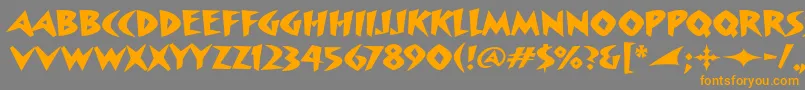 SurfboarditcTt Font – Orange Fonts on Gray Background