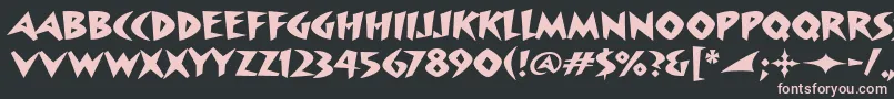 SurfboarditcTt Font – Pink Fonts on Black Background