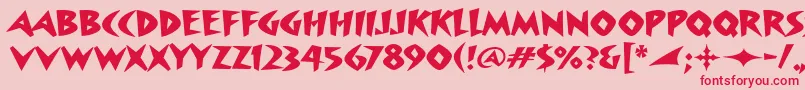SurfboarditcTt Font – Red Fonts on Pink Background