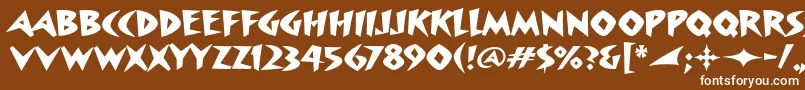 SurfboarditcTt Font – White Fonts on Brown Background