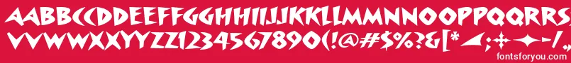 SurfboarditcTt Font – White Fonts on Red Background