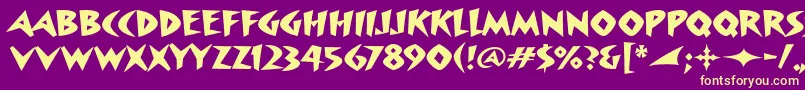 More about SurfboarditcTt Font SurfboarditcTt Font – Yellow Fonts on Purple Background
