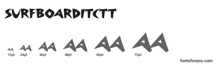 SurfboarditcTt Font Sizes