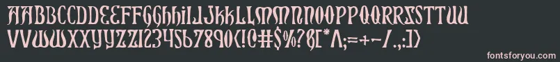 Xiphos Font – Pink Fonts on Black Background