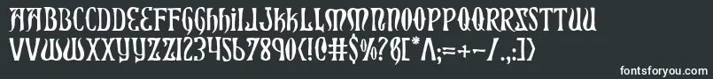 Шрифт Xiphos – белые шрифты