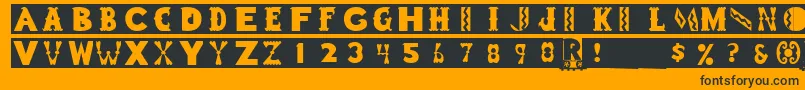 Gessner Font – Black Fonts on Orange Background