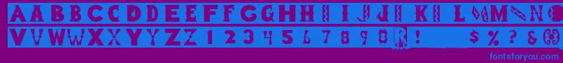 Gessner Font – Blue Fonts on Purple Background