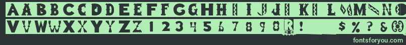 フォントGessner – 黒い背景に緑の文字