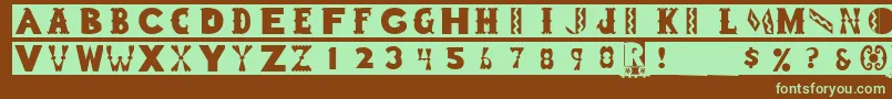 Gessner Font – Green Fonts on Brown Background