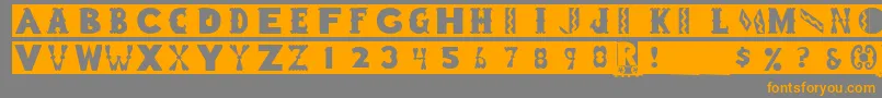 Gessner Font – Orange Fonts on Gray Background