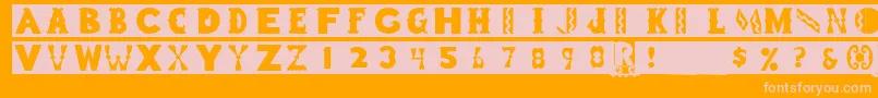 Gessner Font – Pink Fonts on Orange Background