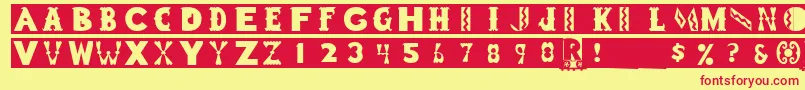 Gessner Font – Red Fonts on Yellow Background