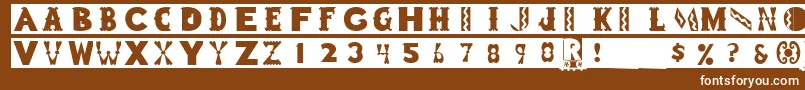 Gessner Font – White Fonts on Brown Background