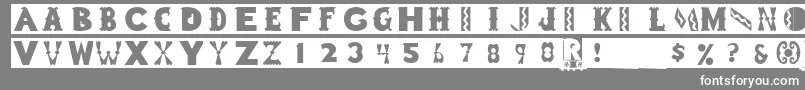 フォントGessner – 灰色の背景に白い文字