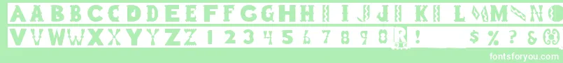 Gessner Font – White Fonts on Green Background