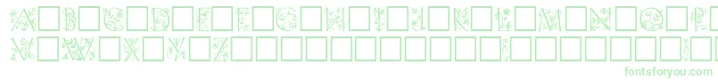 GabelFloribundi Font – Green Fonts on White Background