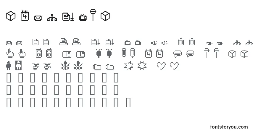 Шрифт Spaiders – алфавит, цифры, специальные символы