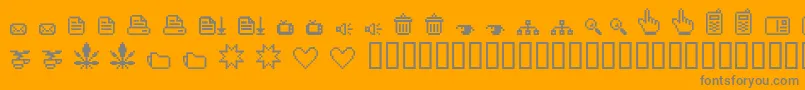 Шрифт Spaiders – серые шрифты на оранжевом фоне