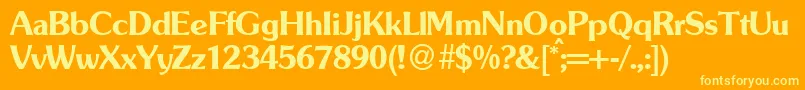 SouldbNormal Font – Yellow Fonts on Orange Background