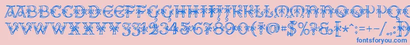 AlesHegarR18 Font – Blue Fonts on Pink Background