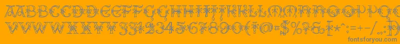 AlesHegarR18 Font – Gray Fonts on Orange Background