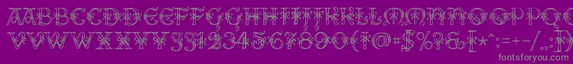 AlesHegarR18 Font – Gray Fonts on Purple Background