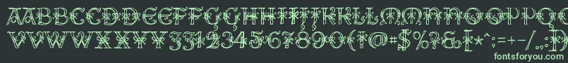 AlesHegarR18 Font – Green Fonts on Black Background